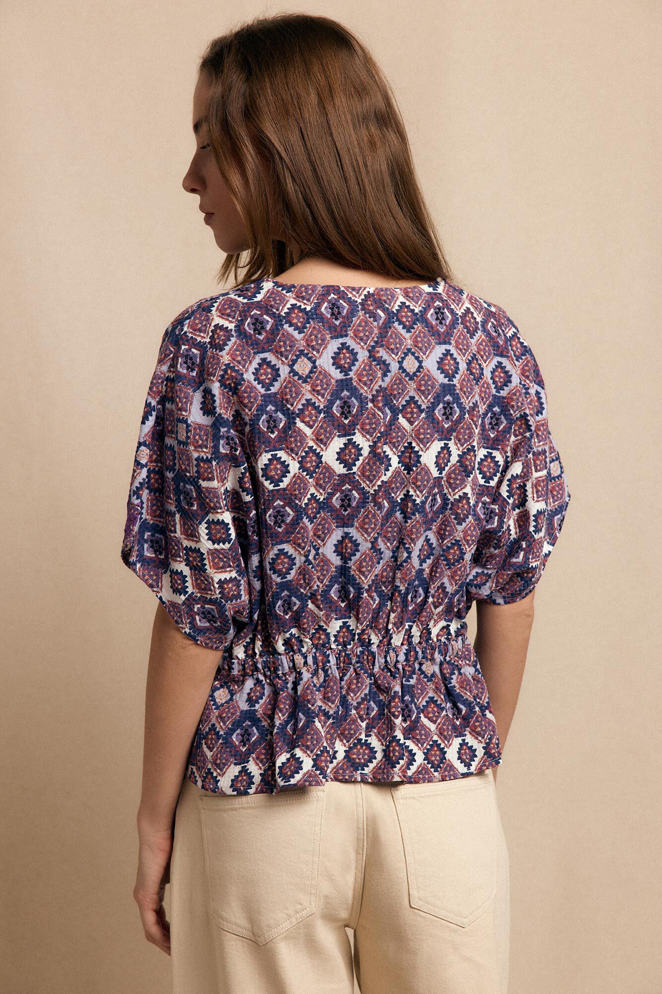 Slowlove Blusa estampada bordada Multicolor