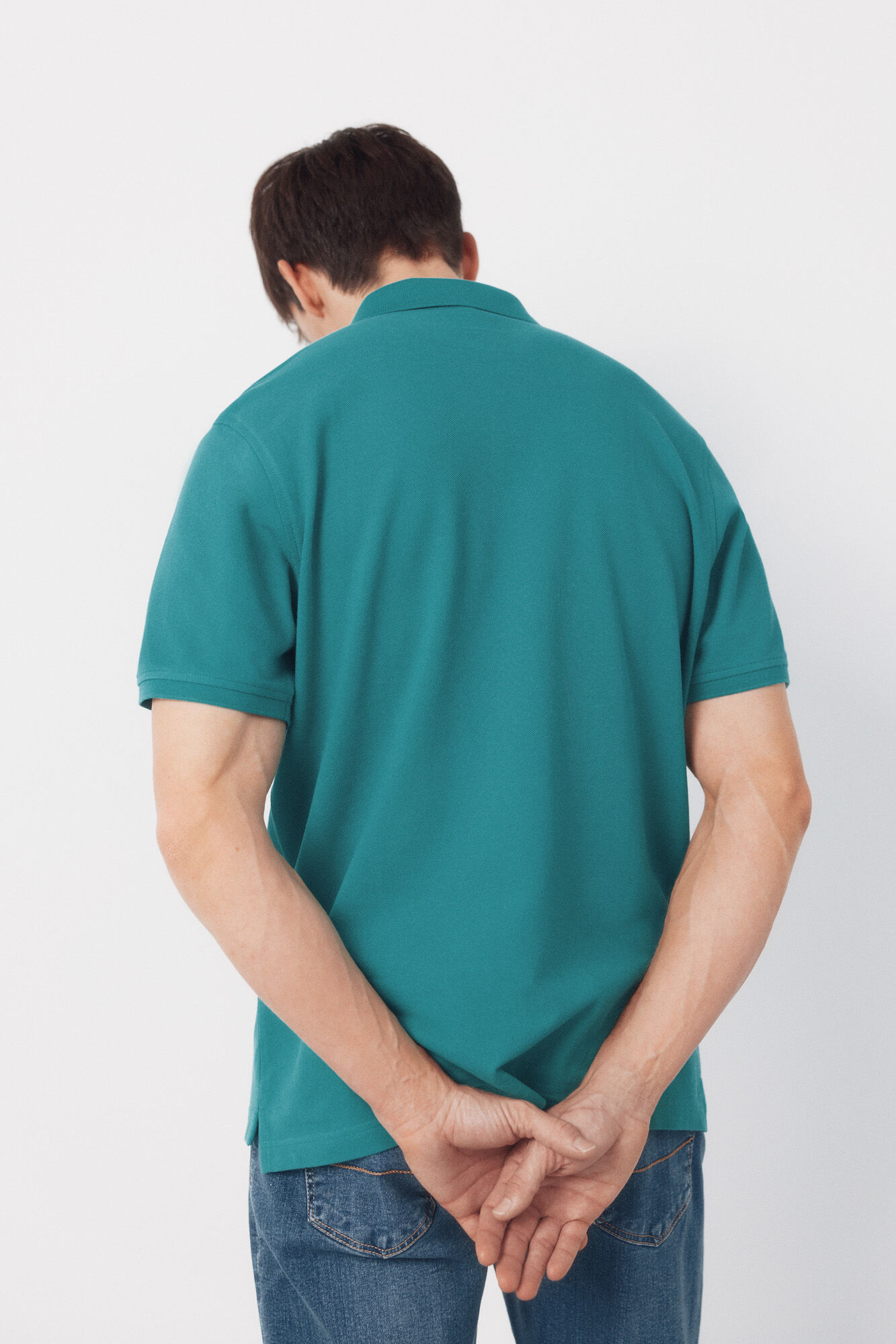 Cortefiel Polo b&aacute;sico piqu&eacute; Verde