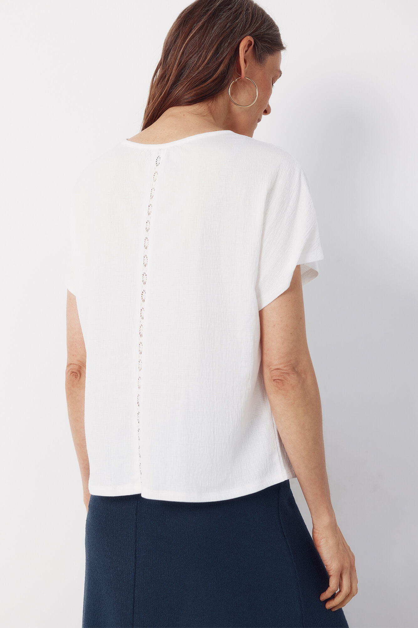 Cortefiel Playera de quillas Blanco