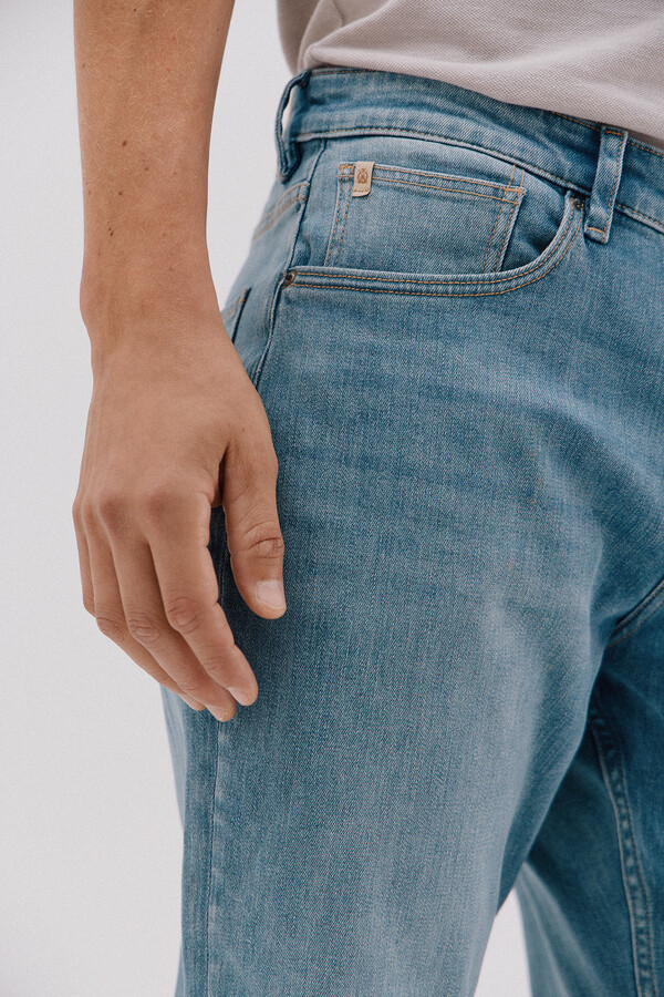 Cortefiel Pantalón denim regular fit Azul