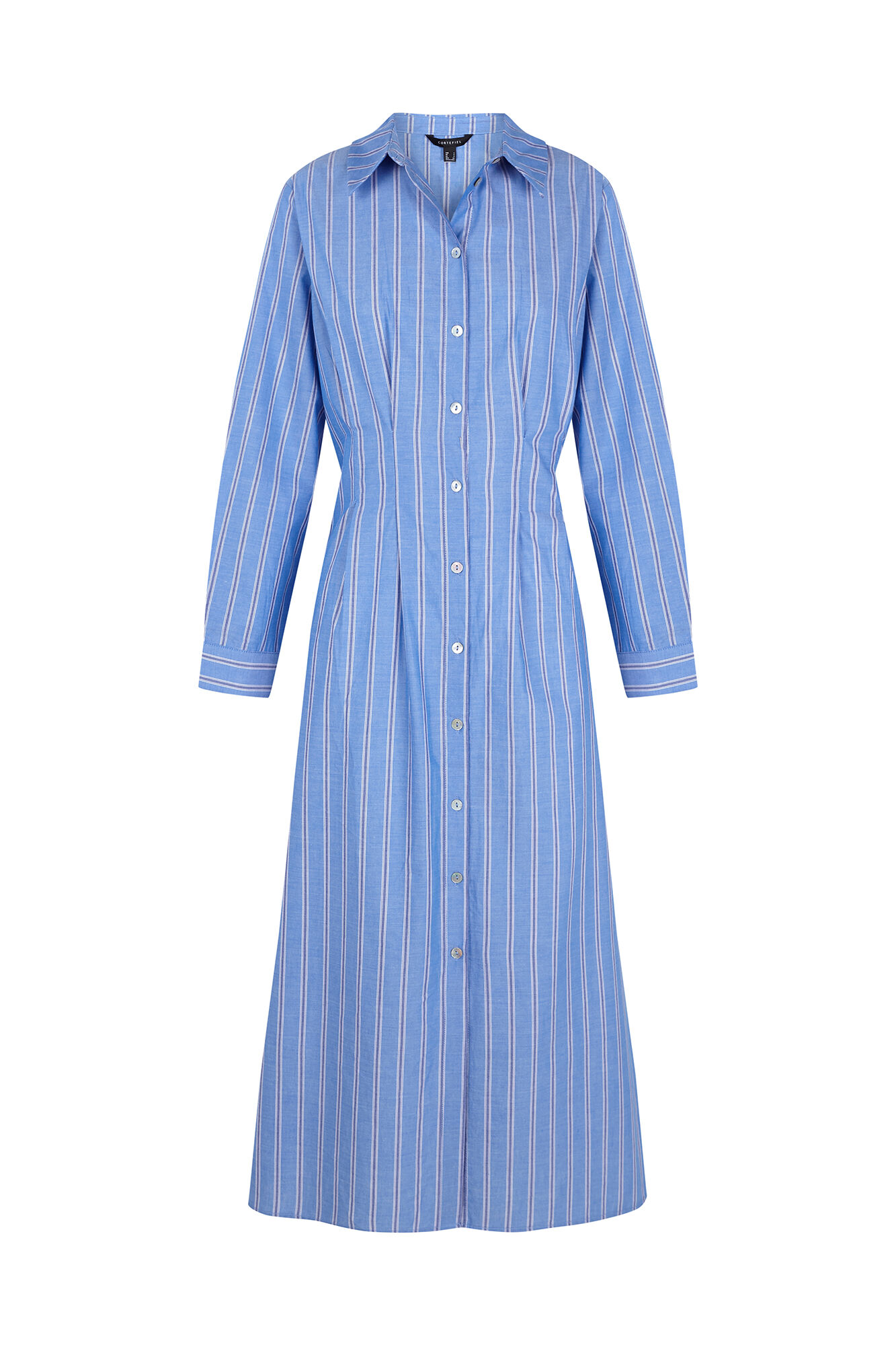 Cortefiel Vestido camisero de rayas Estampado azul