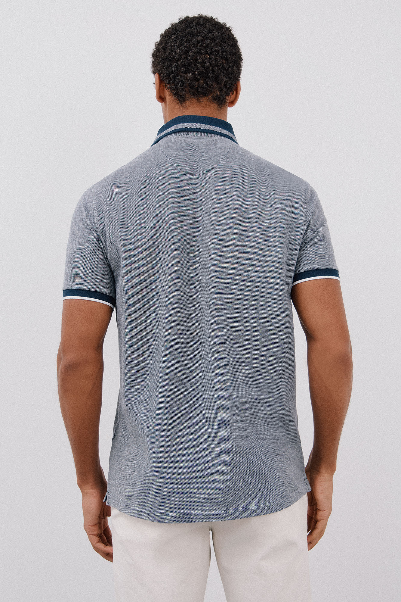 Cortefiel Polo oxford Azul marino