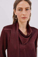 Cortefiel Blusa lazo Vino