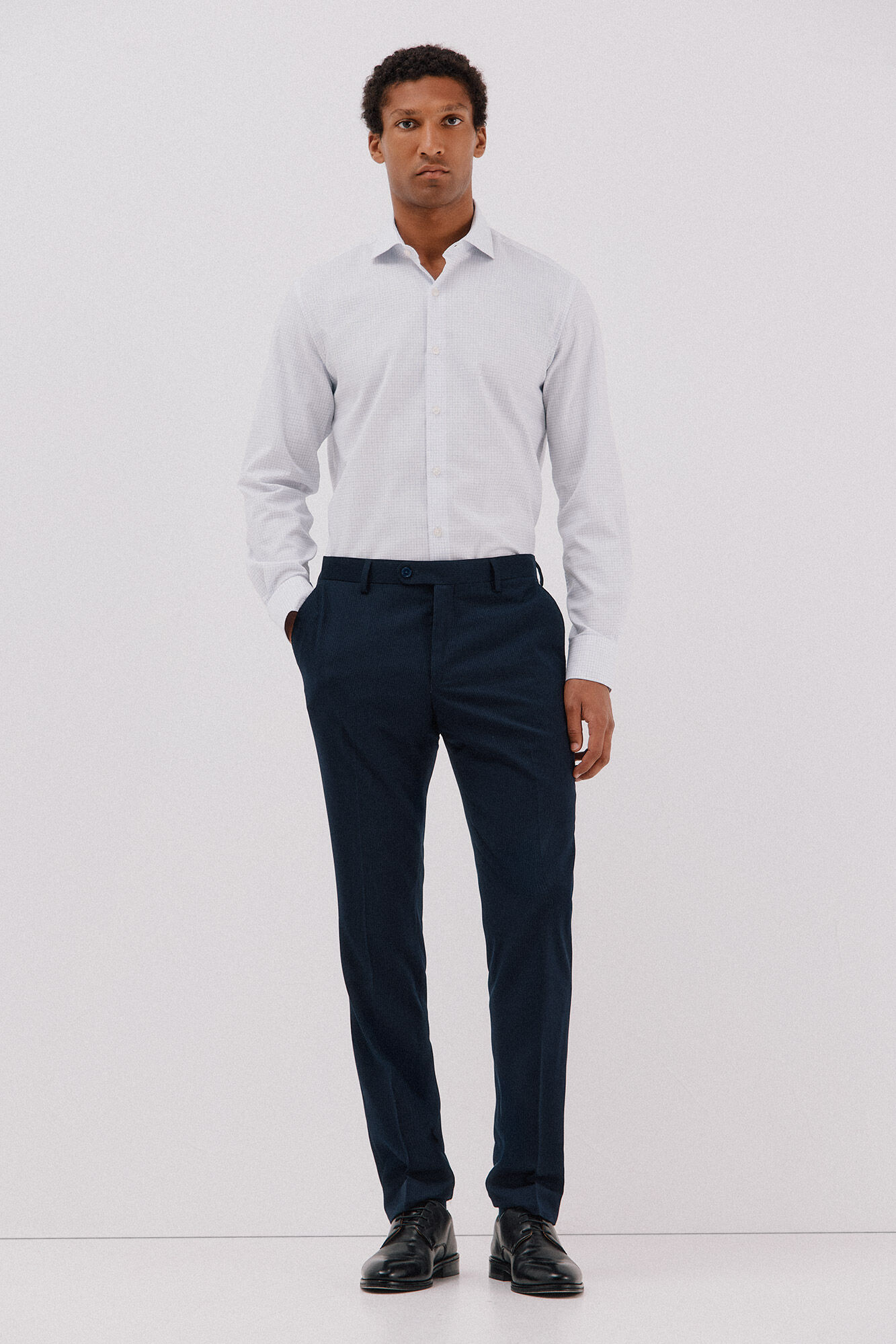 Cortefiel Camisa vestir cuadros f&aacute;cil plancha