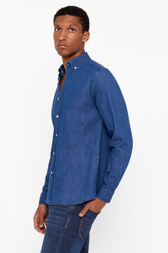 Cortefiel Camisa denim Azul