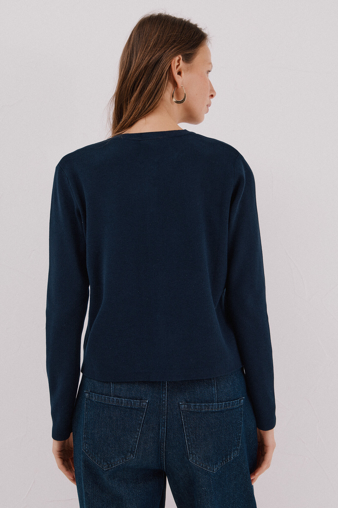 Cortefiel Chaqueta b&aacute;sica tejido Azul marino