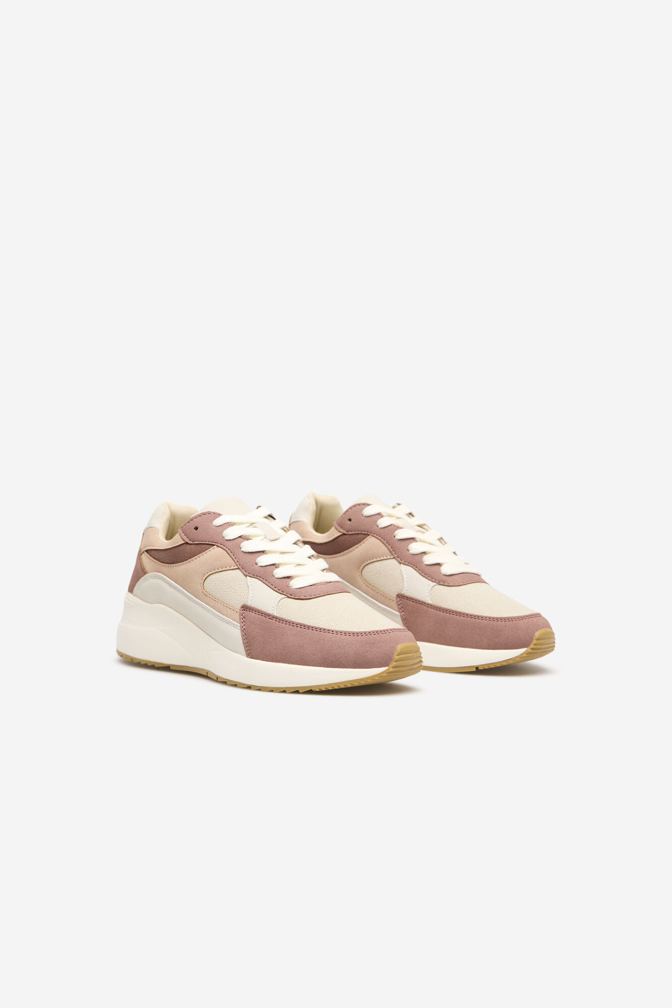 Cortefiel Tenis de suela gruesa Rosa
