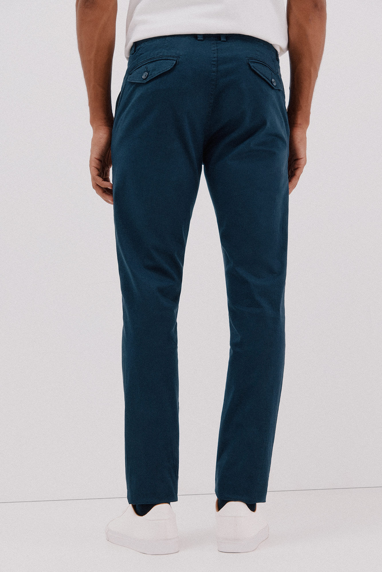 Cortefiel Pantal&oacute;n chino print slim Azul oscuro