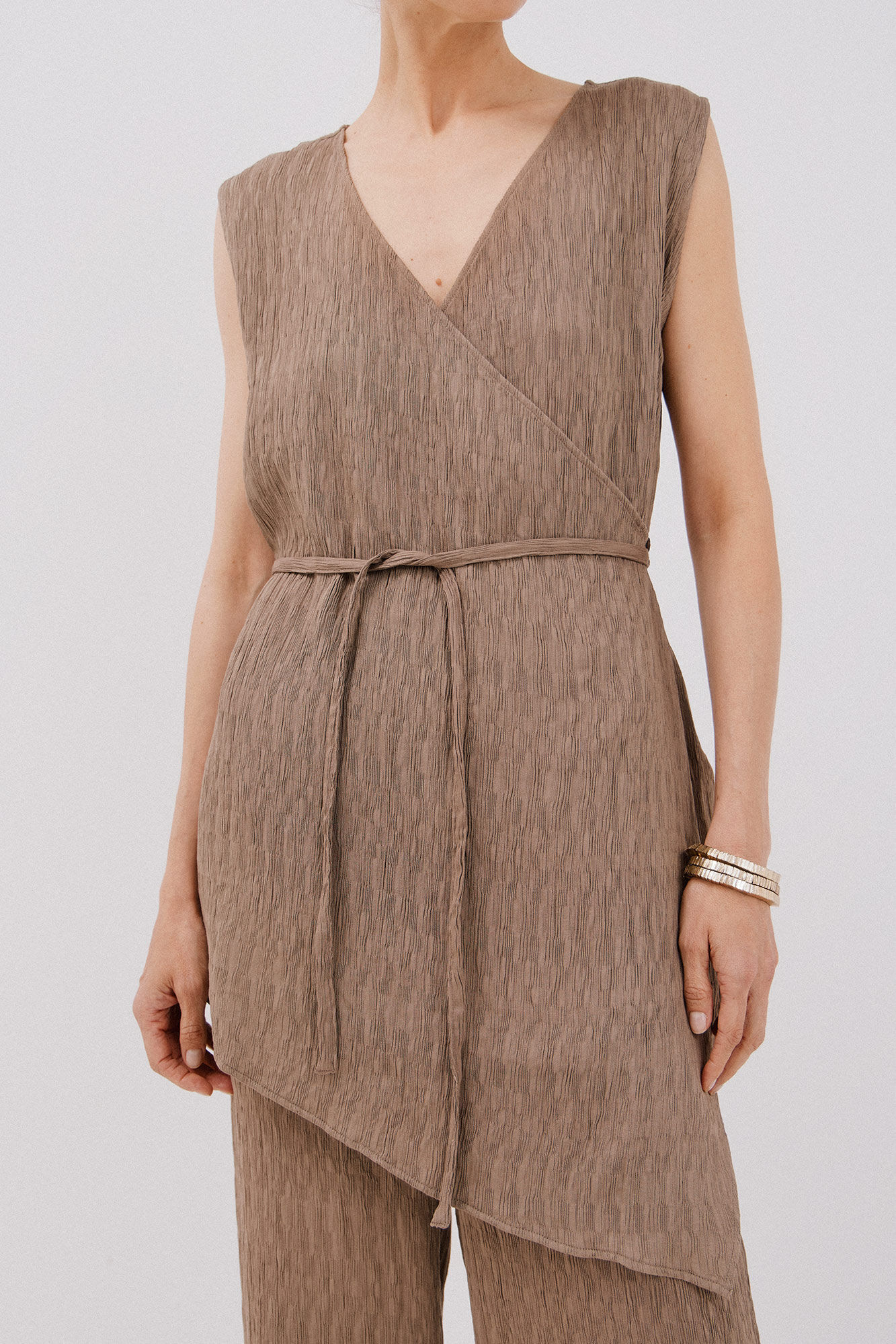 Cortefiel Top asim&eacute;trico textura