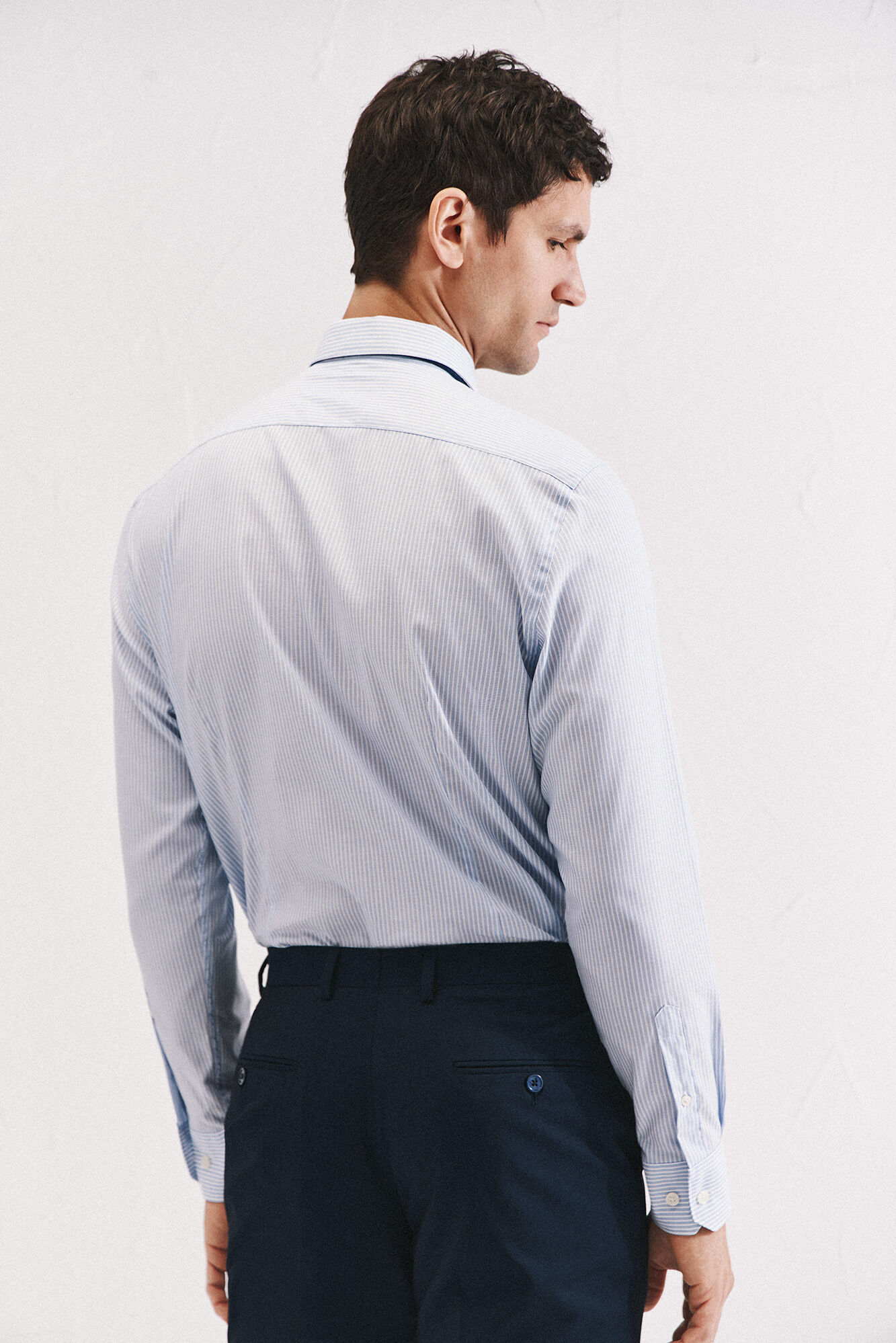 Cortefiel Camisa vestir otom&aacute;n slim fit f&aacute;cil plancha Azul