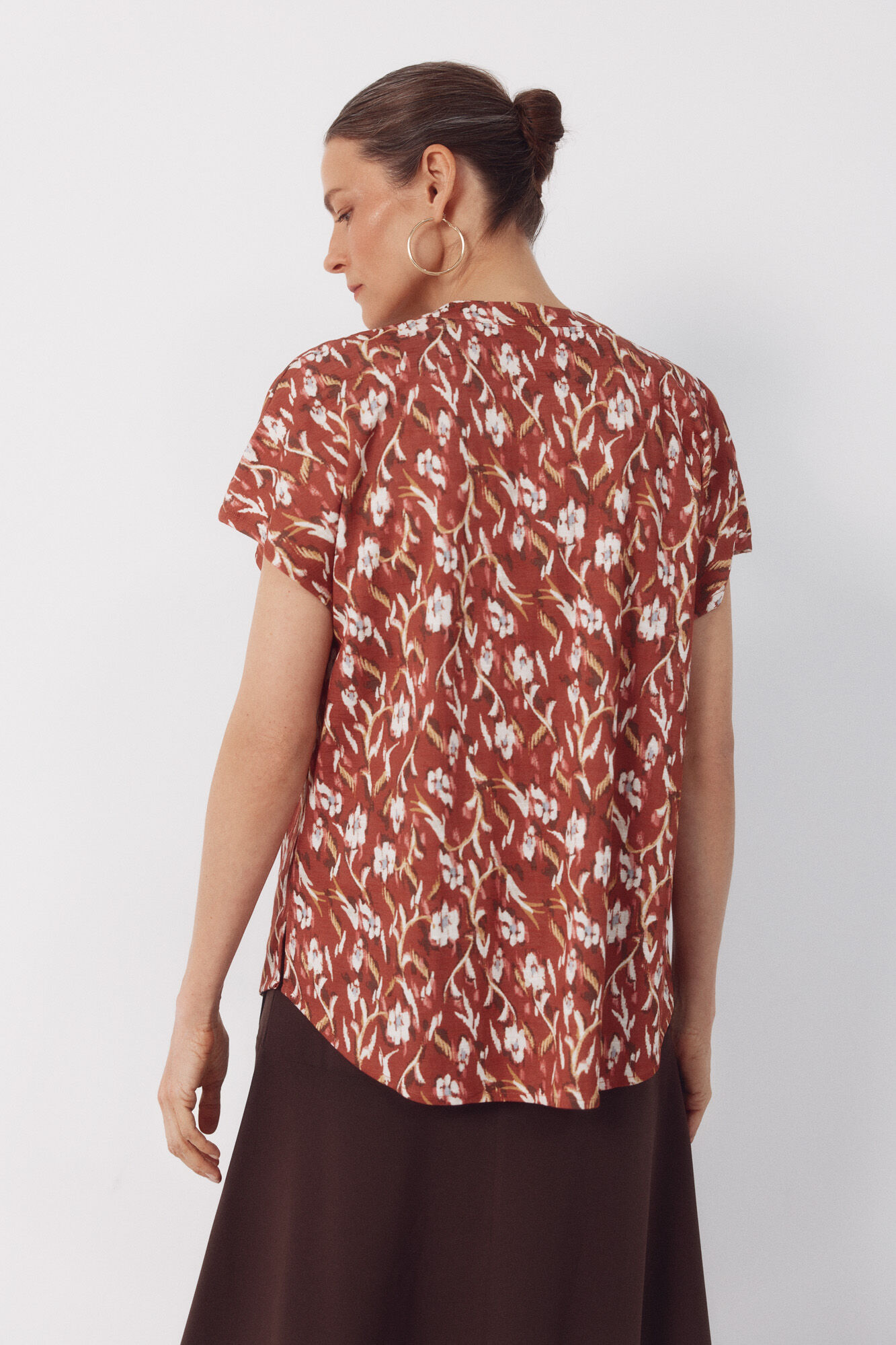 Cortefiel Blusa c&oacute;moda Estampado rojo