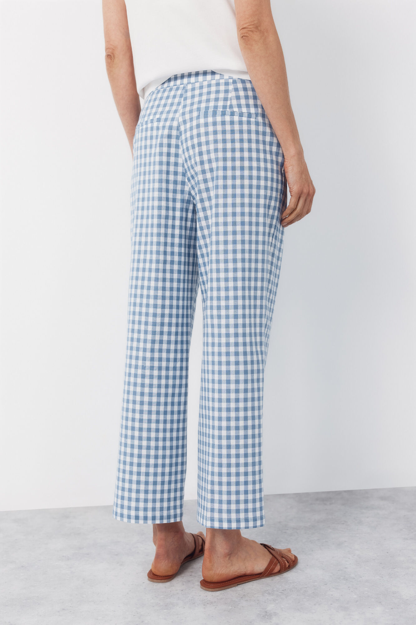 Cortefiel Pantal&oacute;n de estampado vichy Estampado azul