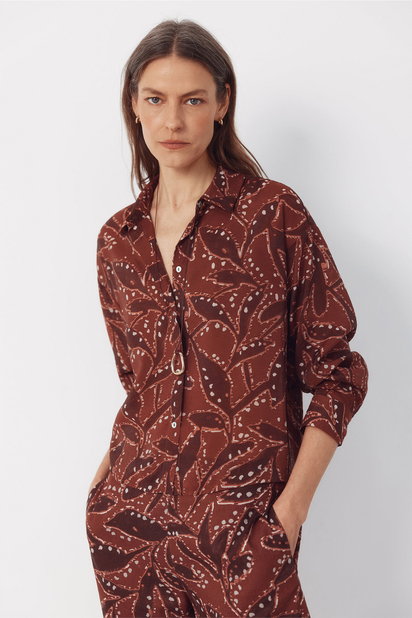 Cortefiel Camisa estampada