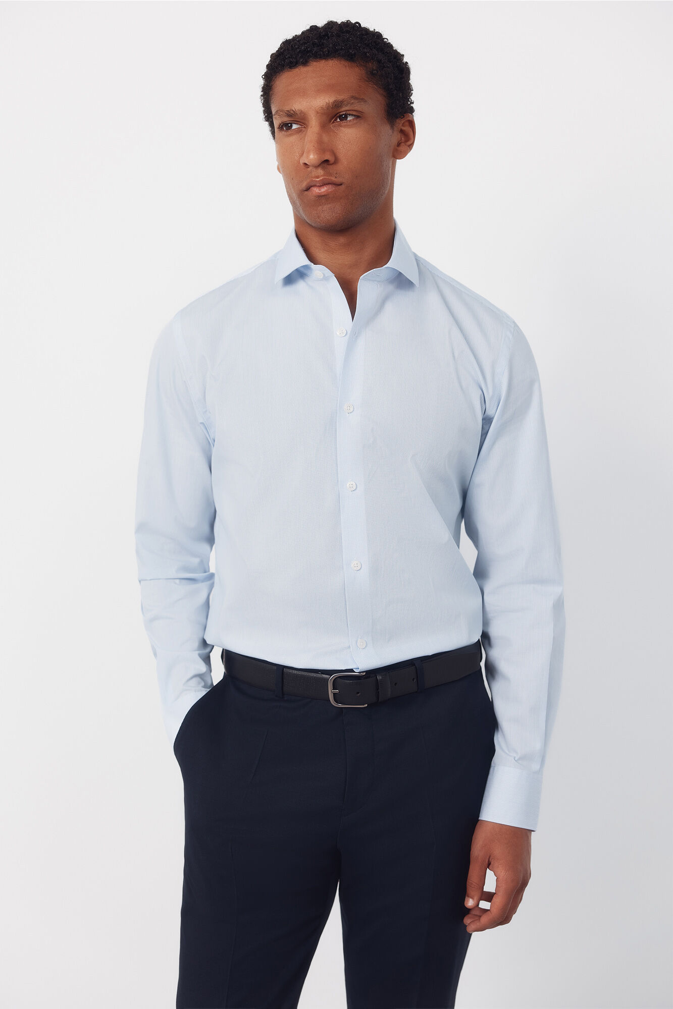 Cortefiel Camisa vestir cuadros slim fit f&aacute;cil plancha