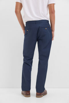 Cortefiel Pantalón chino confort regular fit Azul marino