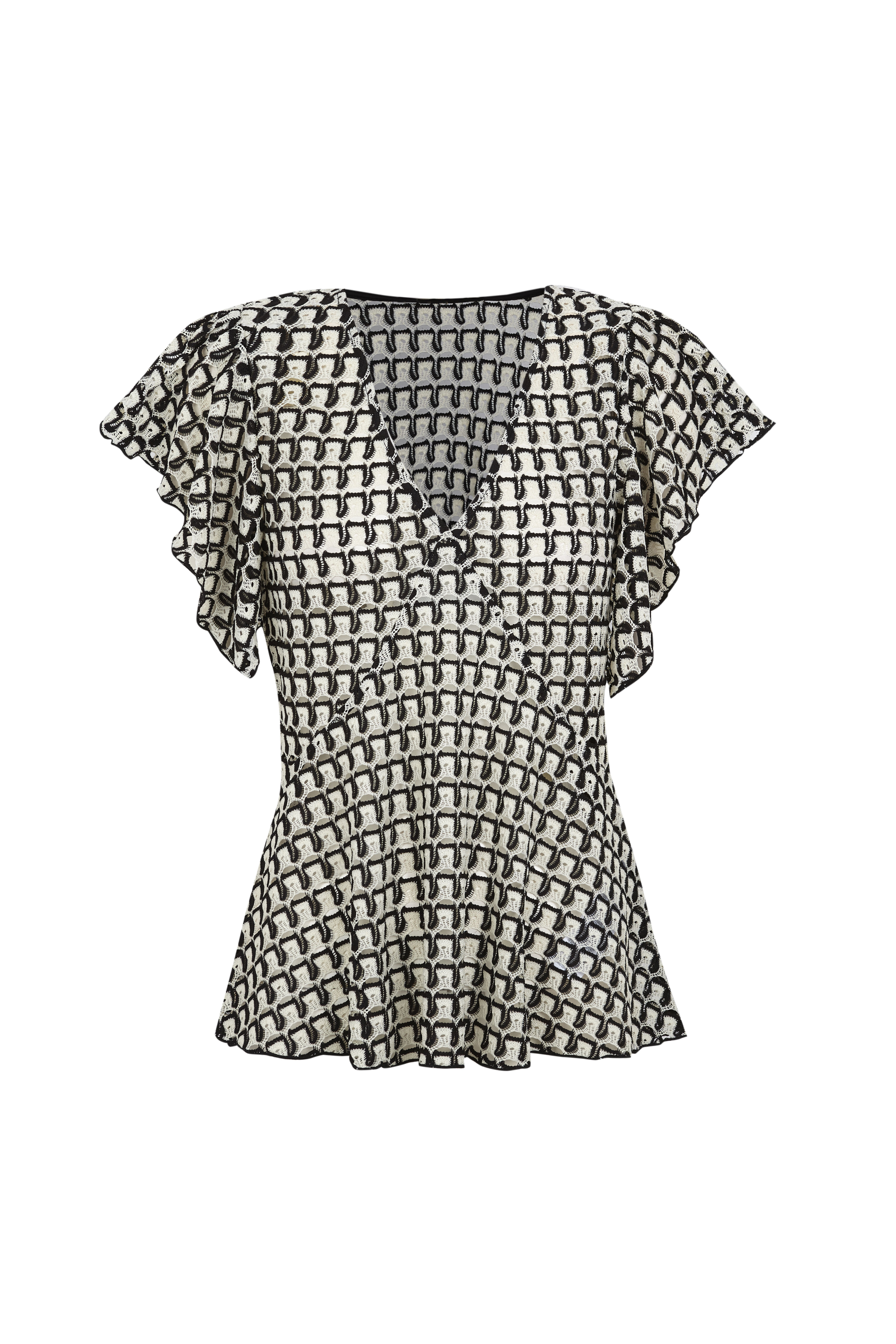 Slowlove Top estructura multicolor Negro