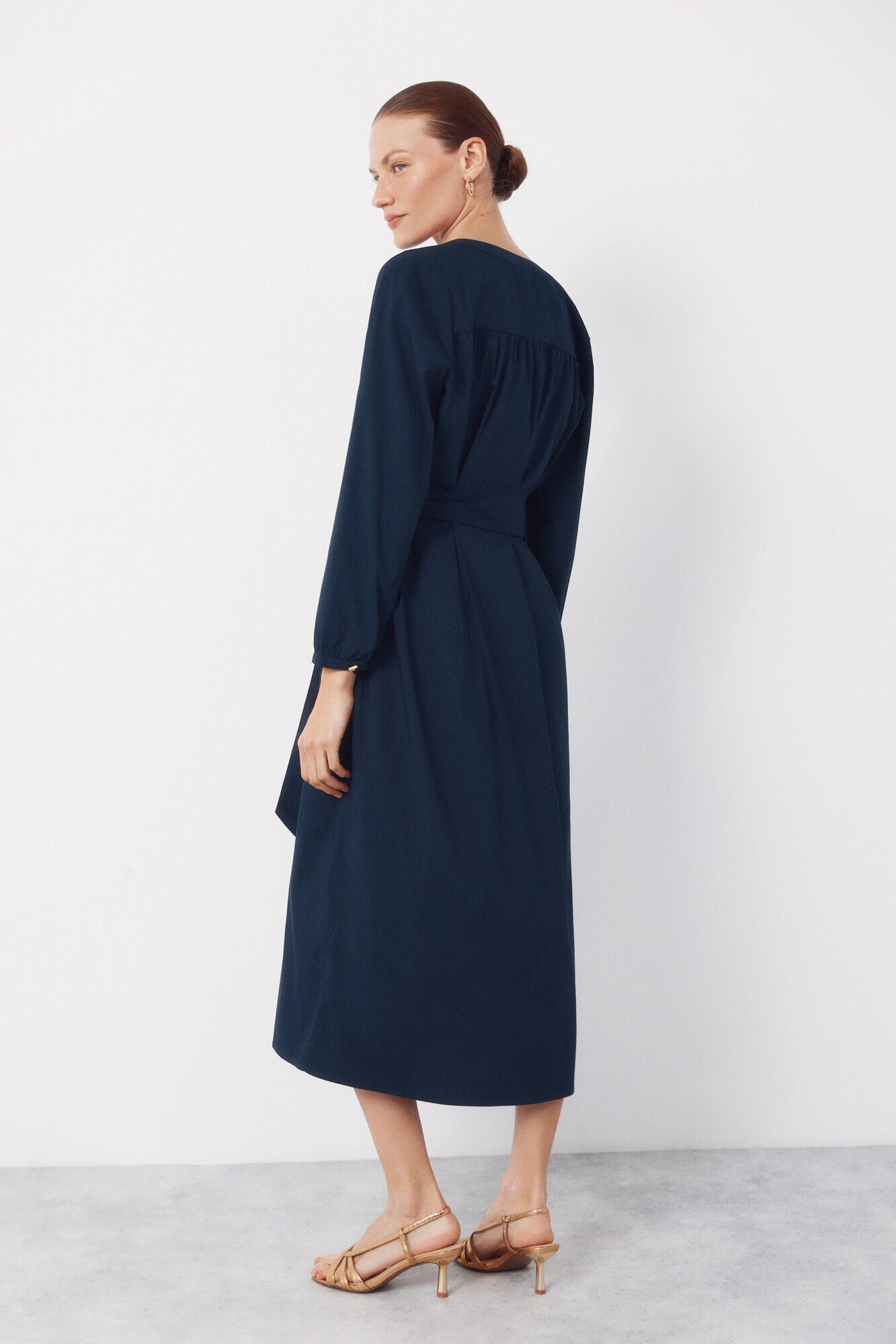 Cortefiel Vestido de popel&iacute;n Azul marino
