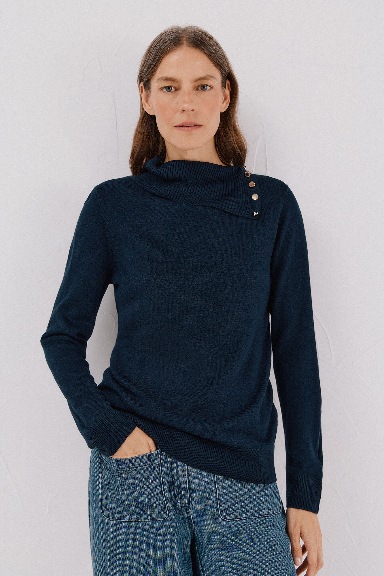 Cortefiel Su&eacute;ter cuello botones