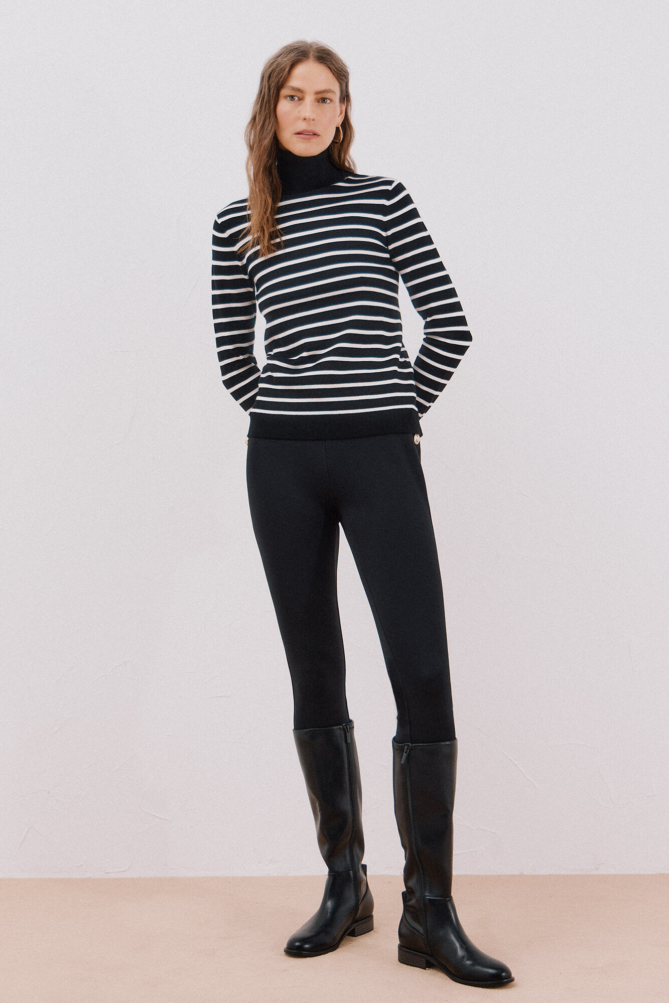 Cortefiel Su&eacute;ter de manga corta Negro