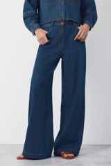 Cortefiel Jean palazzo suave Azul