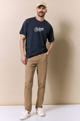 OOTO Pantal&oacute;n 5 bolsillos color slim Camel