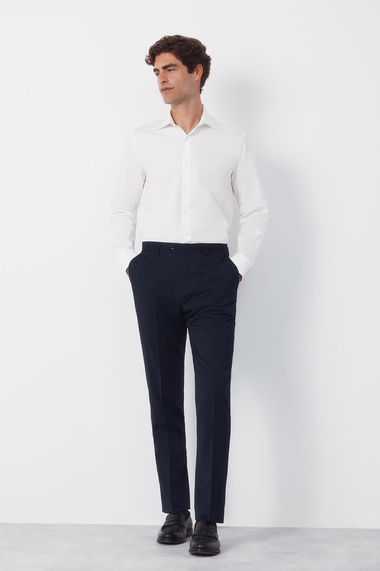 Cortefiel Pantal&oacute;n de traje liso COOLMAX&reg; Azul marino