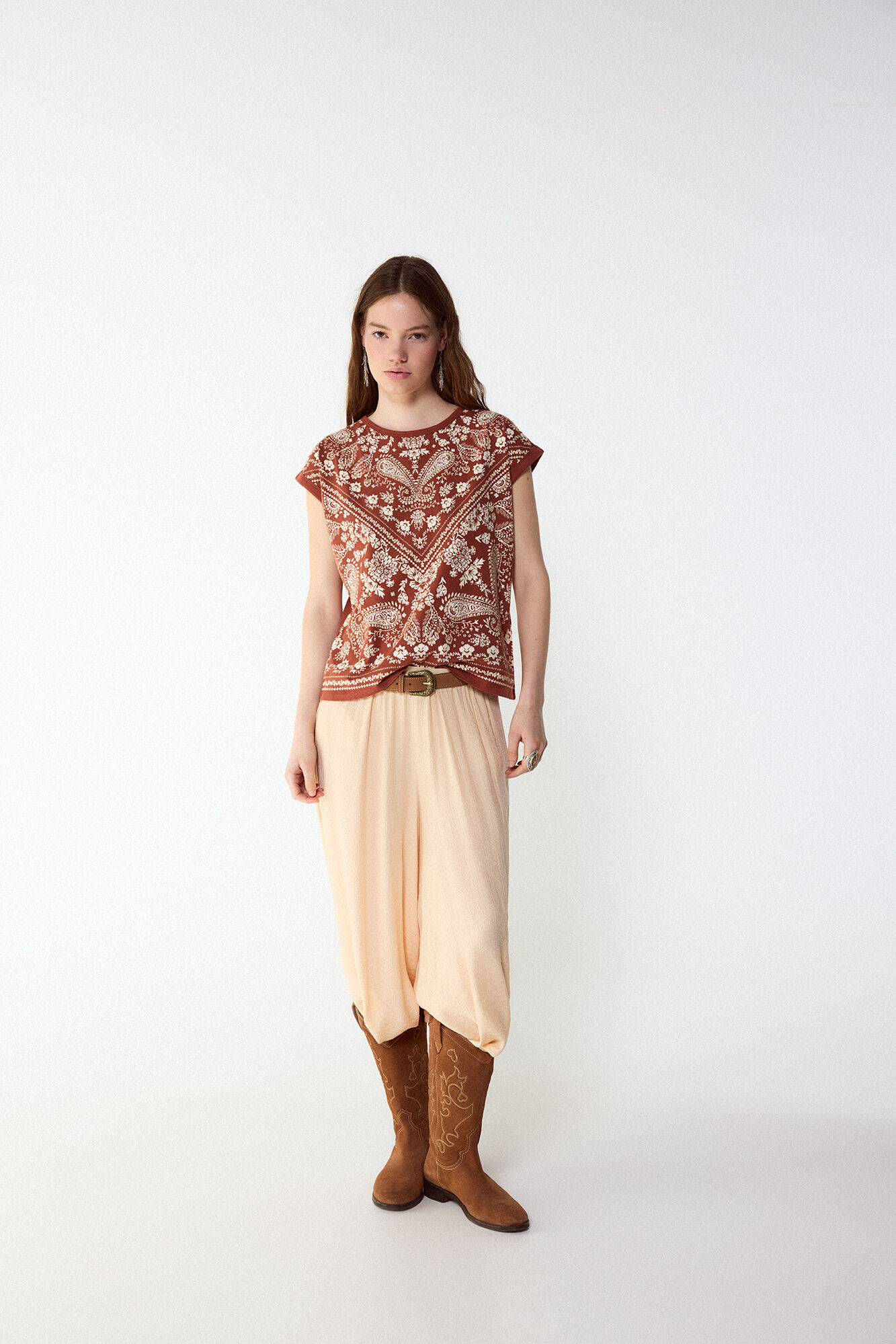 Slowlove Playera estampado bandana