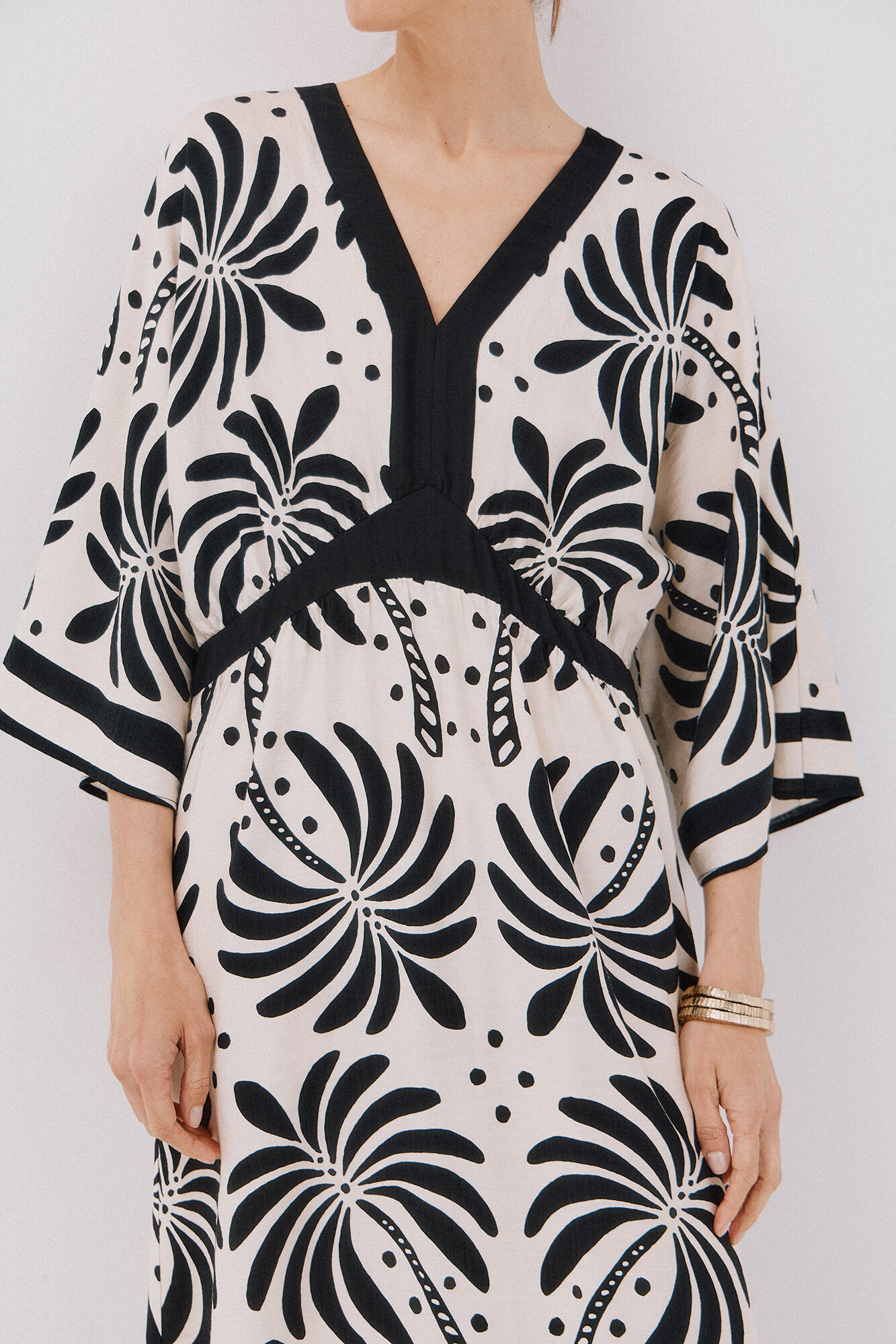 Cortefiel Vestido largo estampado Multicolor