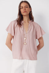 Cortefiel Blusa manga rangl&aacute;n Rosa