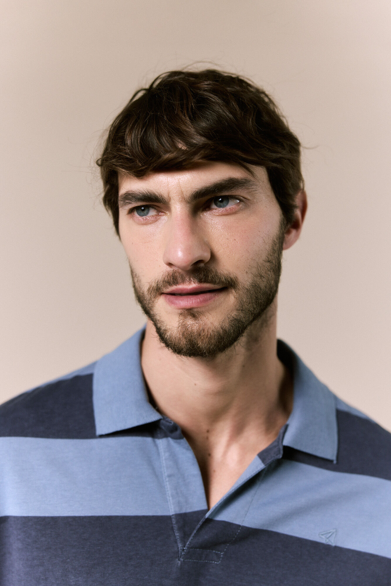 OOTO Polo lavado de rayas Azul