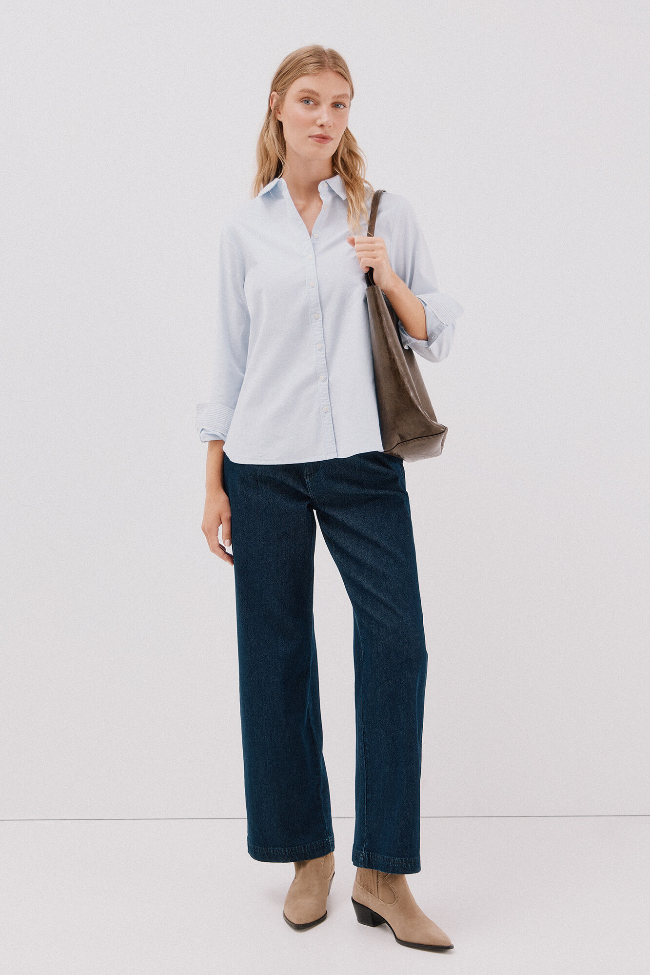 Cortefiel Camisa oxford  Azul