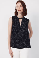 Cortefiel Top combinado l&aacute;grima Estampado gris