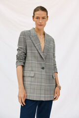 Cortefiel Blazer cuadros Estampado gris