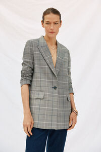 Cortefiel Blazer mujer de tejido a cuadros