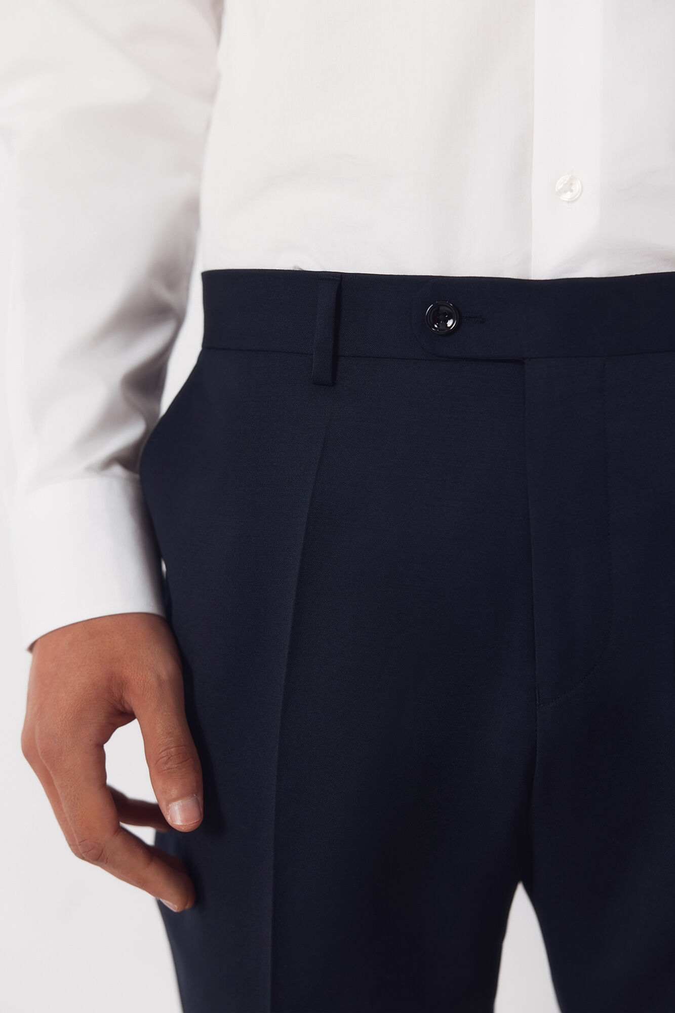 Cortefiel Pantal&oacute;n de traje liso COOLMAX&reg; Azul marino