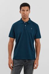 Cortefiel Polo básico piqué Azul oscuro