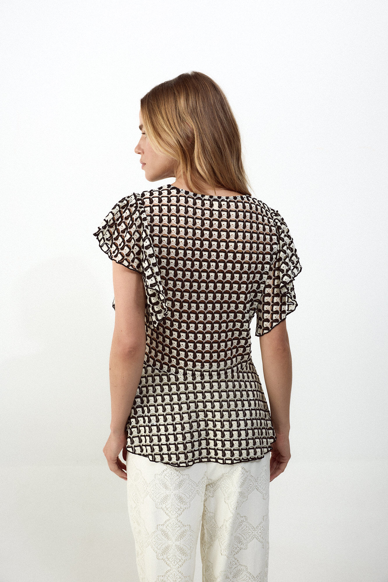 Slowlove Top estructura multicolor Negro