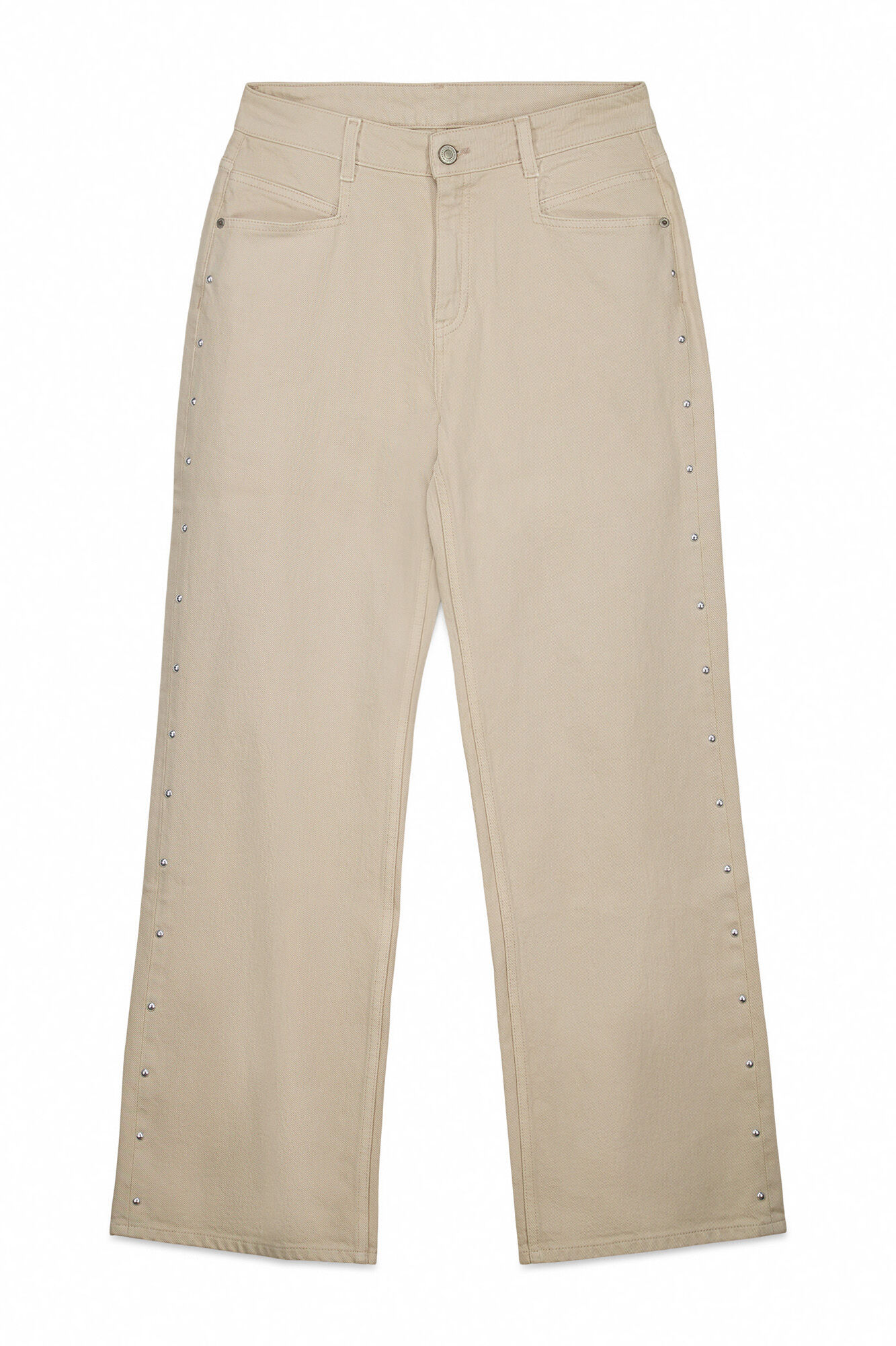 Slowlove Jeans con tachas Marfil