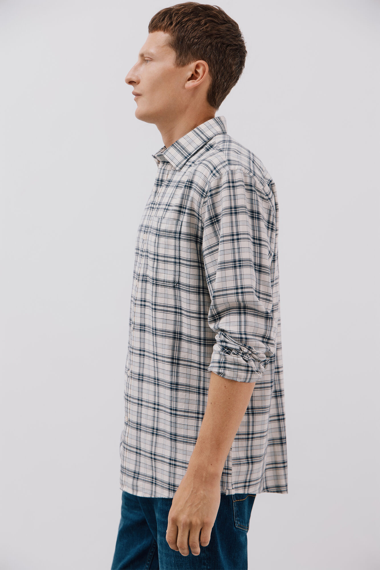 Cortefiel Camisa cuadros Tencel