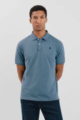 Cortefiel Polo básico piqué Azul