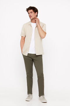 Cortefiel Pantalón chino ligero slim fit Kaki