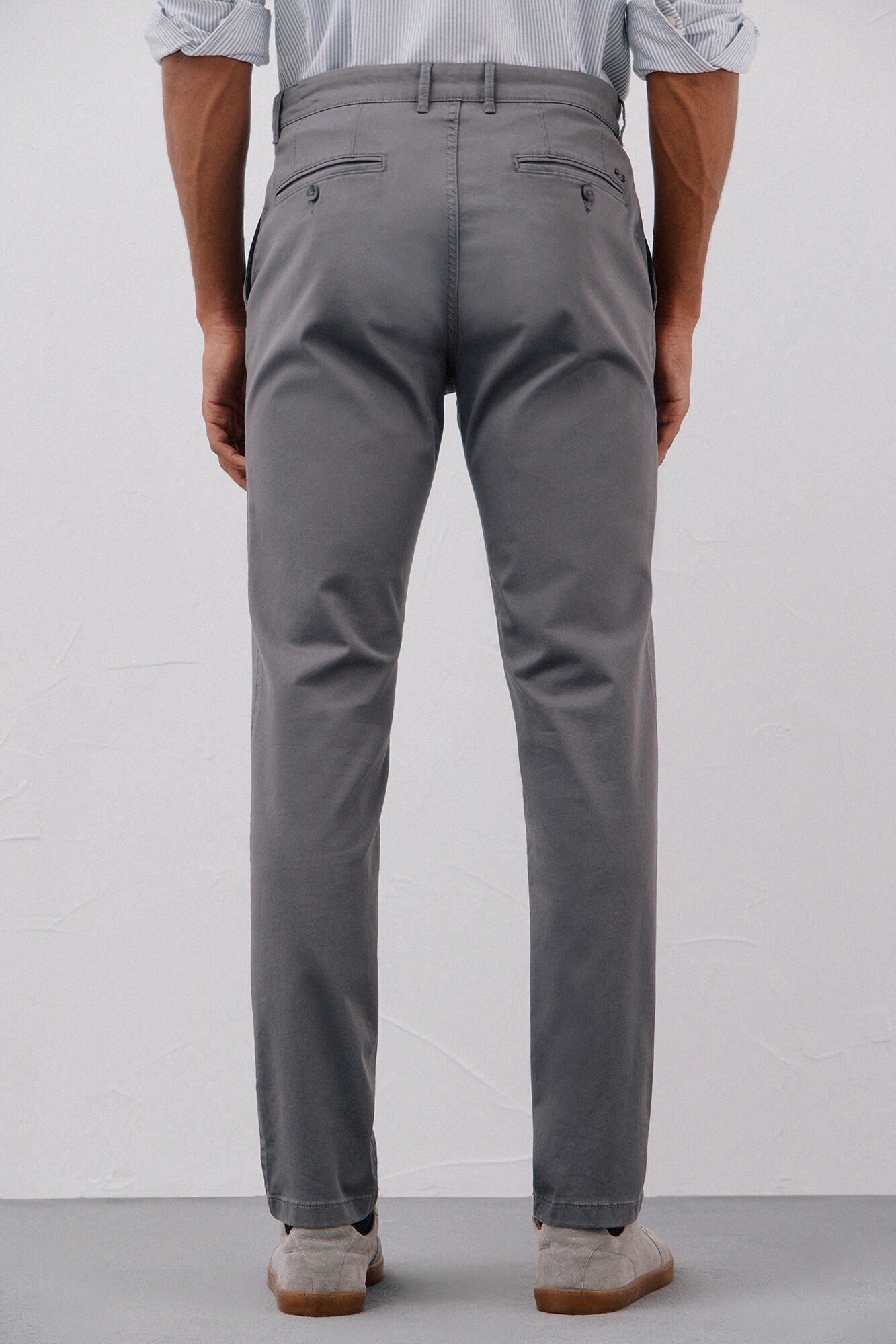 Cortefiel Pantal&oacute;n chino ligero slim fit Gris
