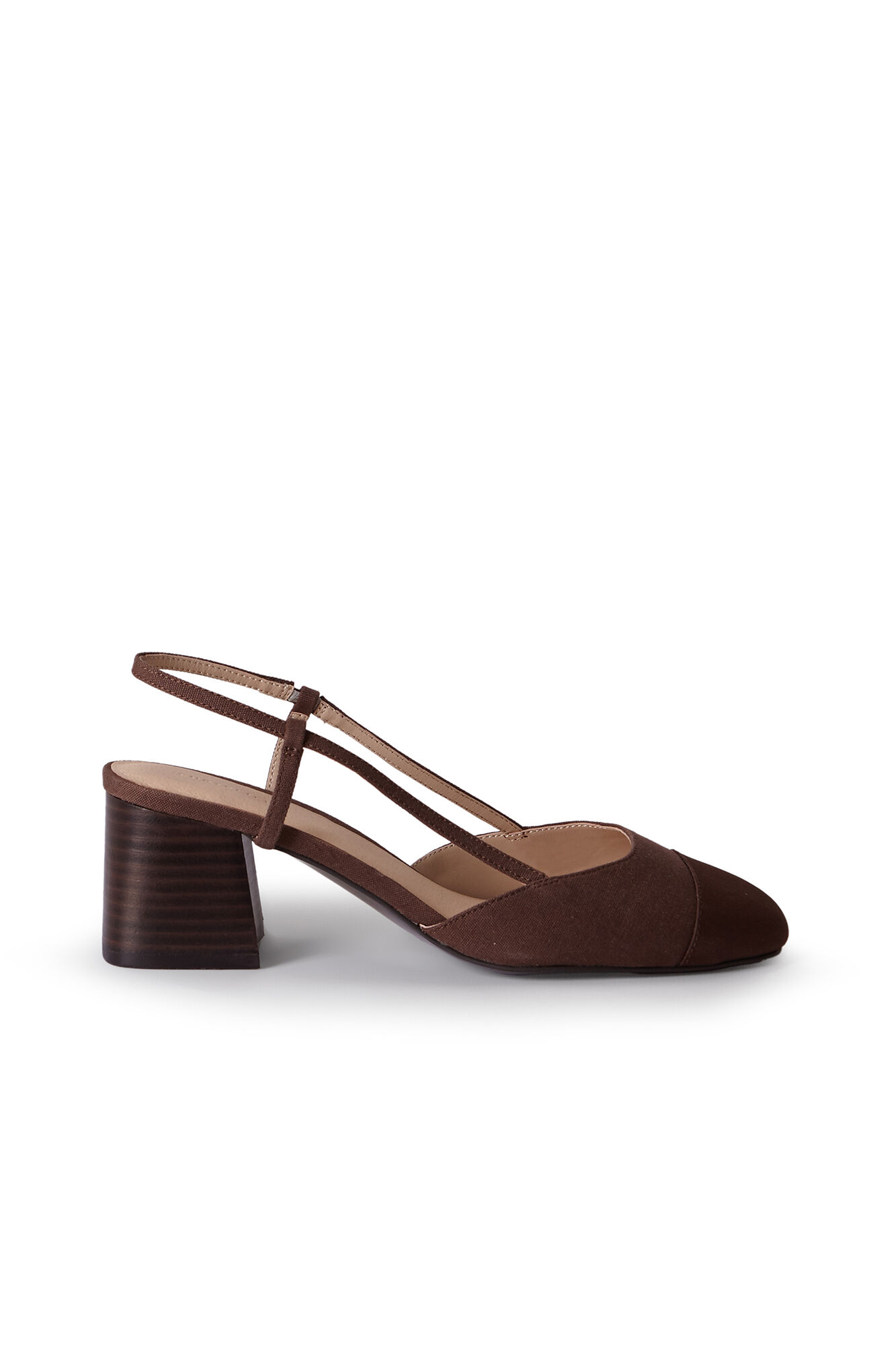 Cortefiel Zapato de tac&oacute;n destalonado Marr&oacute;n