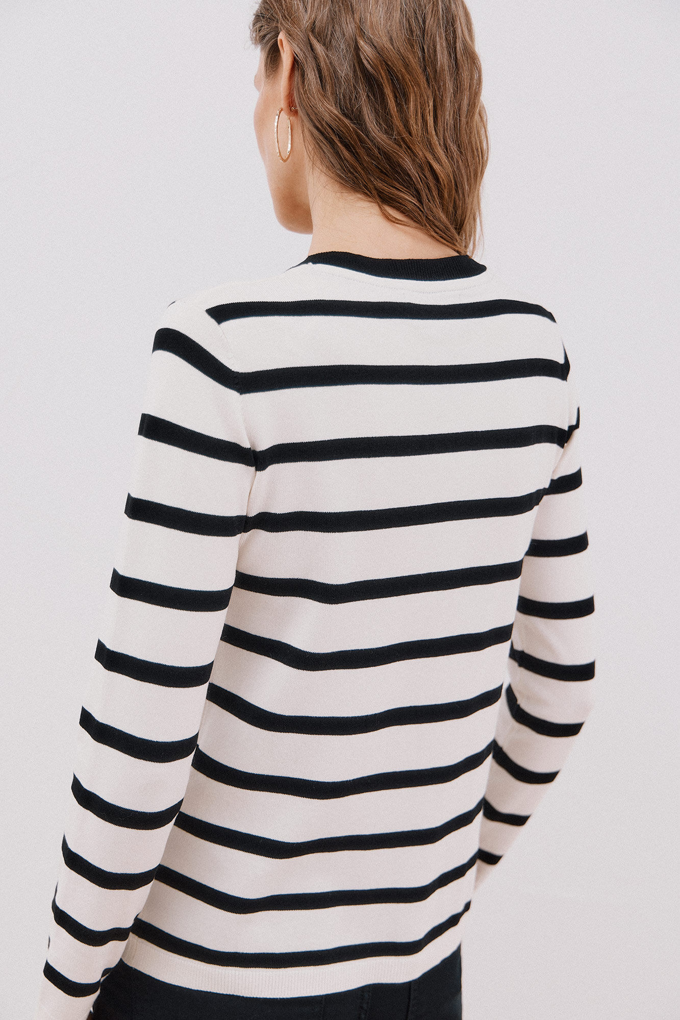 Cortefiel Su&eacute;ter de tejido fino Blanco