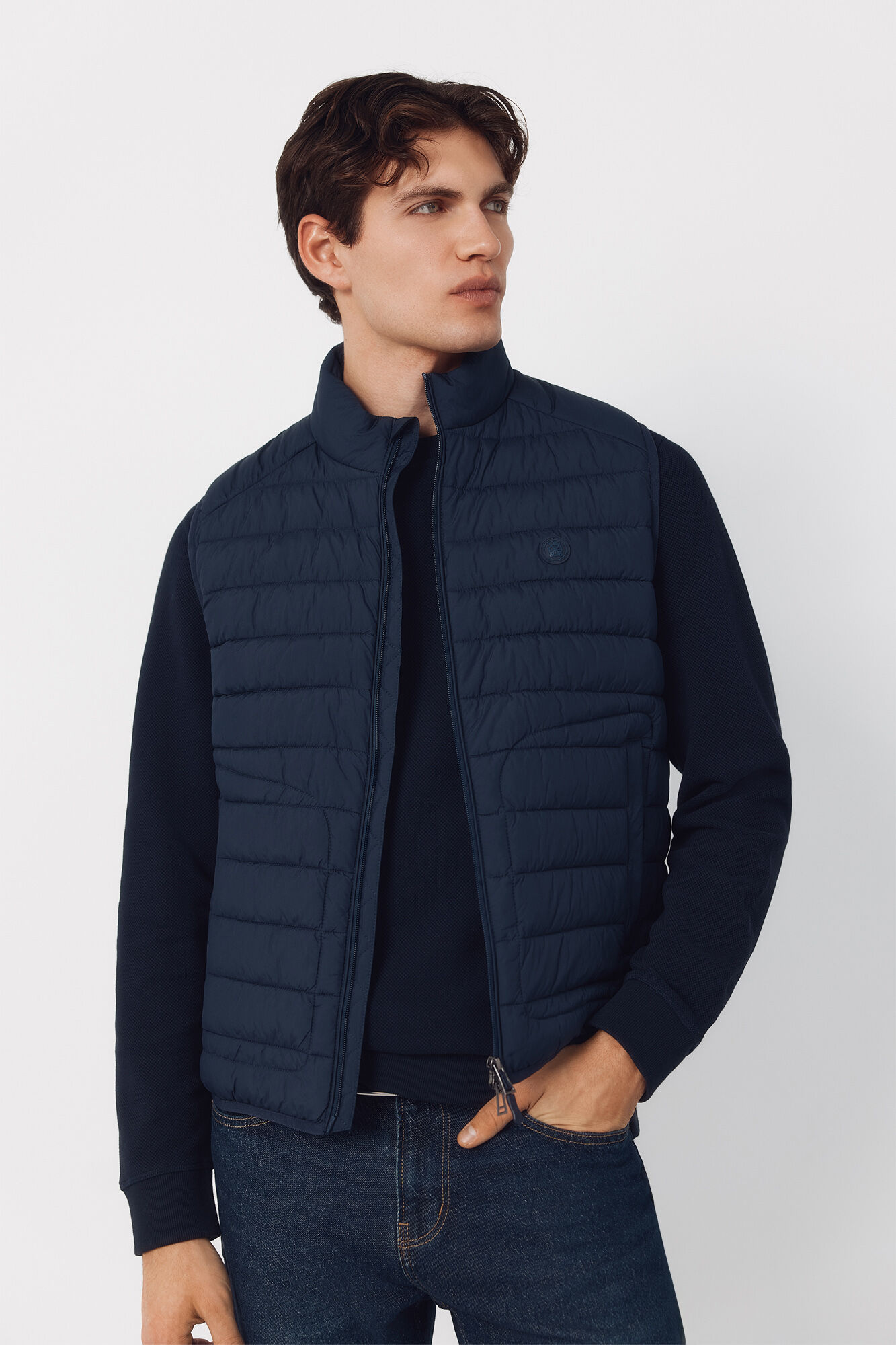Cortefiel Chaleco acolchado ultralight Azul marino