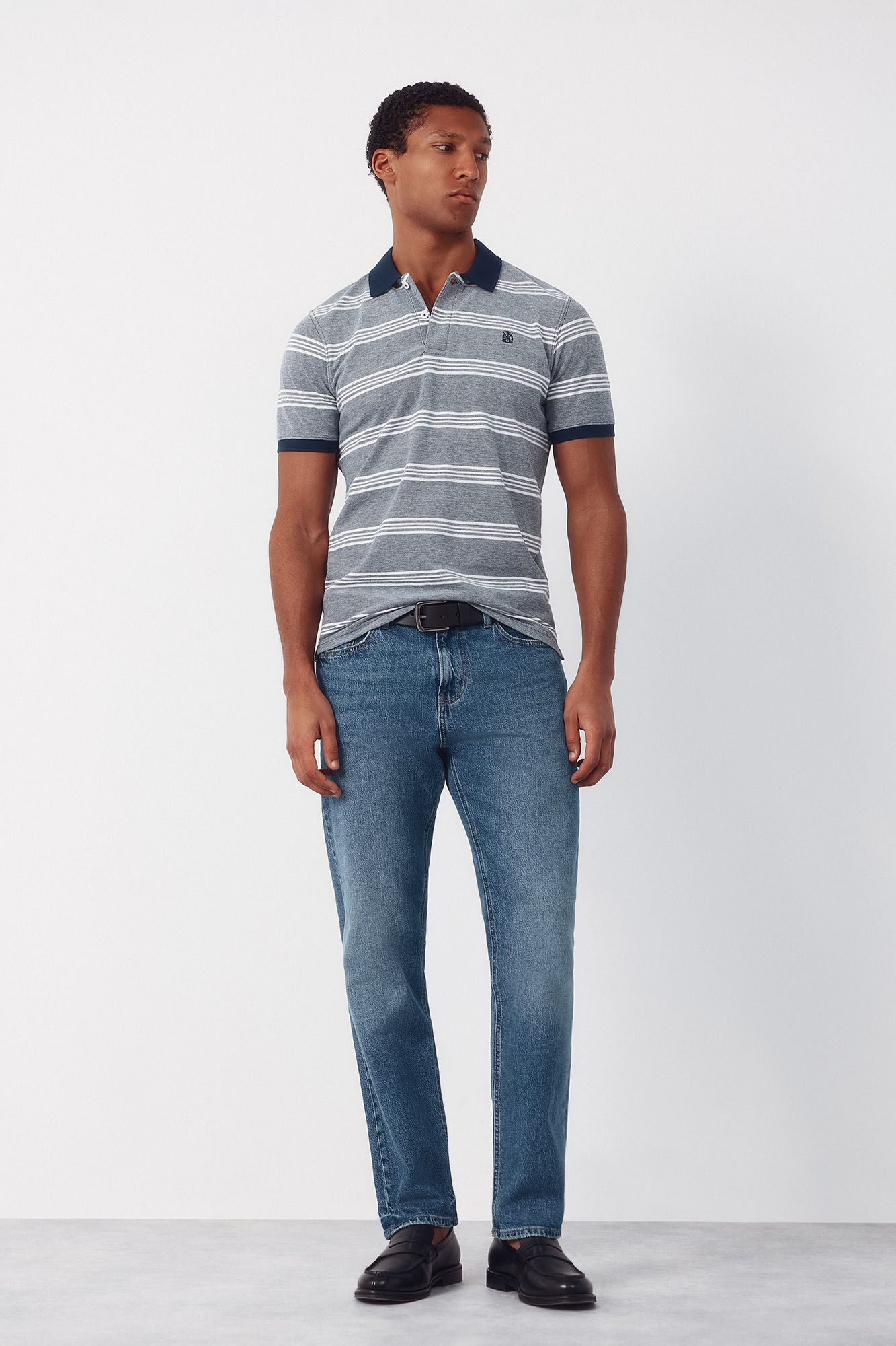 Cortefiel Polo oxford de rayas