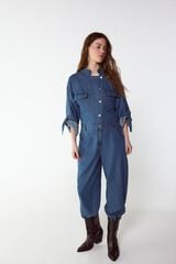 Slowlove Jumpsuit de mezclilla cargo Azul oscuro