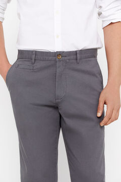 Cortefiel Pantalón chino ligero slim fit Gris