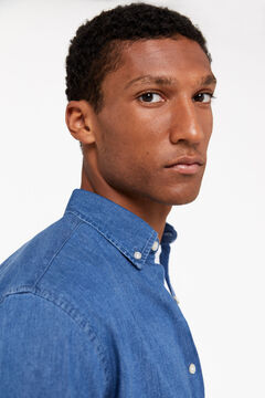 Cortefiel Camisa denim Azul