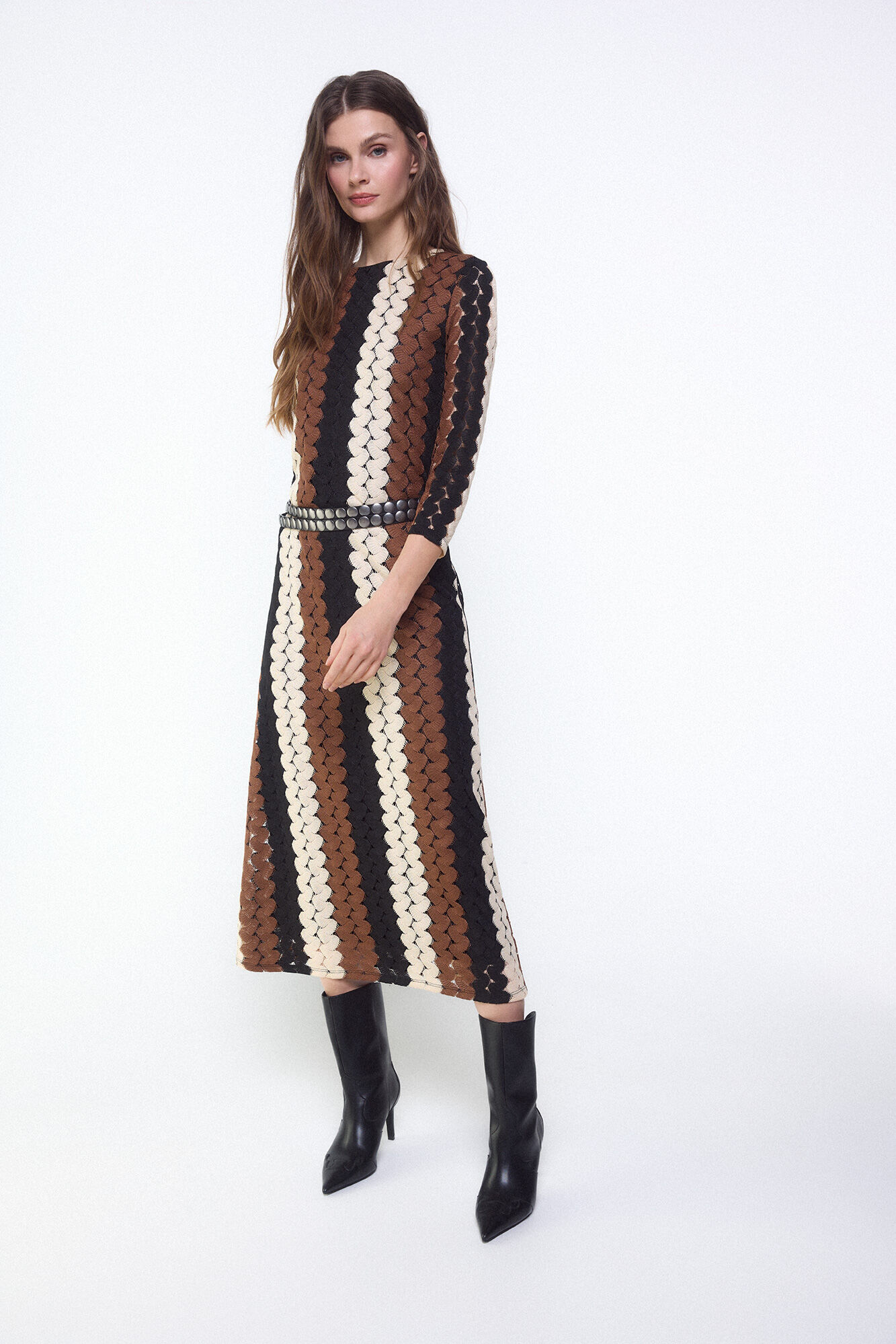 Slowlove Vestido estructura multicolor Multicolor